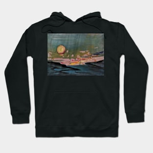 Green Sunset Painting Hoodie